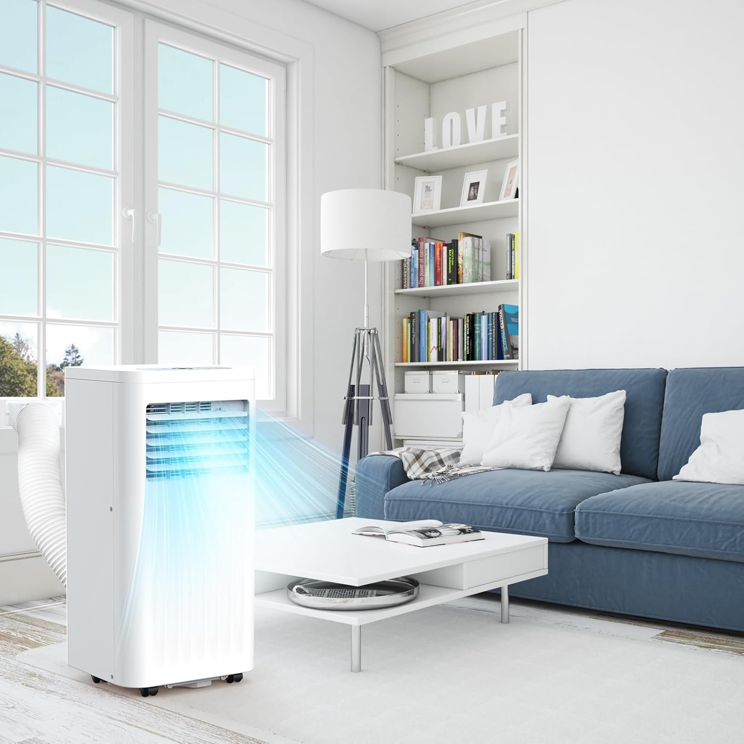 Antarctic Star Portable Air Conditioners Small Portable AC with Cooling, Fan, Dehumidifier Mode, 10,000 BTU, 24H Timer, Cooling up to 450 Sq.Ft. Window Kit Panel, 62ºF and 86ºF Temperature Range