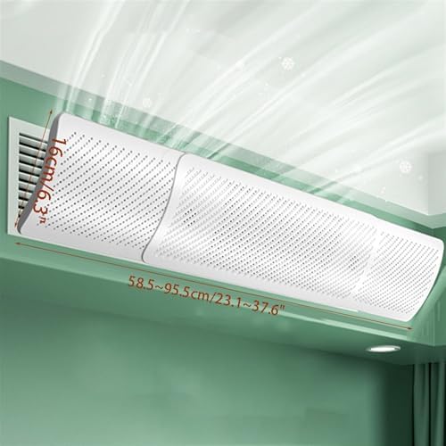 Air conditioning deflector 6 PCS Side Outlet Air Wing Baffle Wind Direction Windshield for Home Hotel Office, Adjustable Air Conditioner Deflector,Central AC Air Flow Deflector