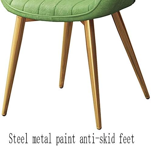 Dining Chair Kitchen Dining Room Furniture Chairs Set of 2 Leather Dining Chairs Soft Seat Metal Non-Slip Feet Kitchen Chairs for Computer Work Chair Learning Home Office Chair (Color : A)