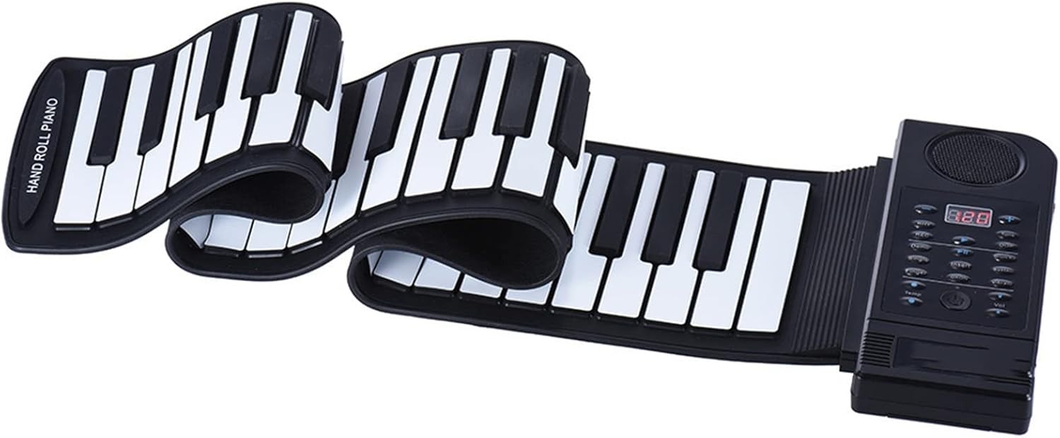 KESHUO Folding Piano Portable 61 Keys Flexible Roll Up Piano USB Electronic MIDI Keyboard Hand Rolled Musical Instrument