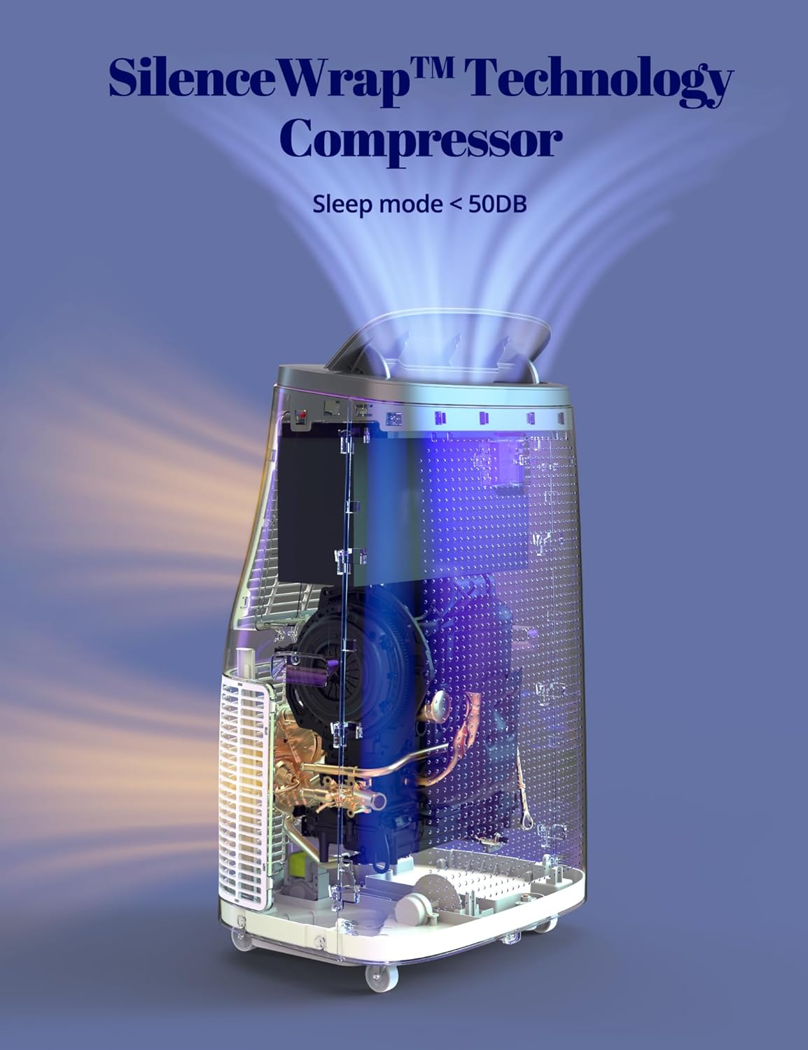 14,000 BTUs Portable Air Conditioners, 3 in-1 Portable AC Unit for Bedroom Up to 750 Sq. Ft, Stand Up Room Air Conditioner with Dehumidifier Fan Remote Control, Sleep Mode, 24Hrs Timer