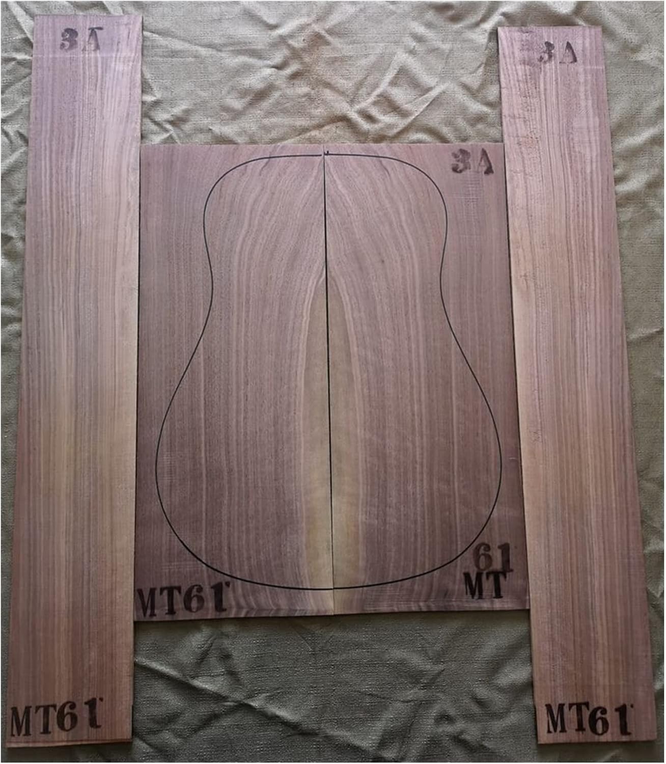 1 Set Guitar Back and Side Kit 41inch Guitar Panel Guitarra Making Material DIY Guitar Kit (Color : 20)