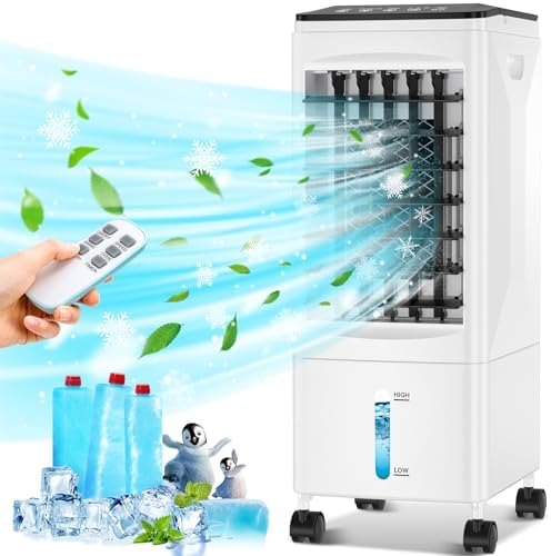 Portable Air Conditioners, 3-IN-1 Air Conditioner Portable with 3 Speeds, 6L Portable AC w/7H Timer, 60°Oscillation, Remote Control Windowless Portable Air Conditioner for Room, Home