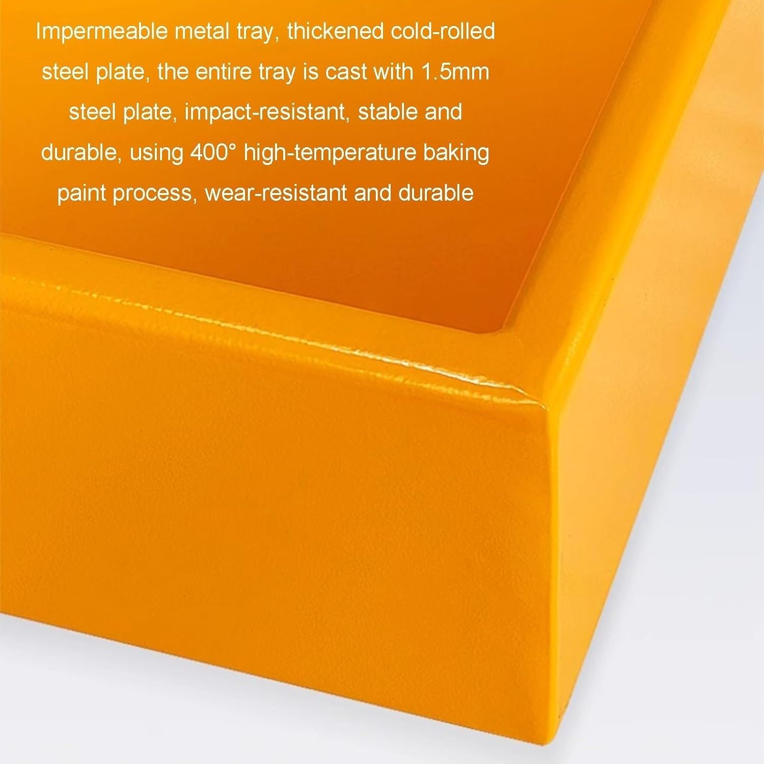 Spill Containment Pallet with Top Grating, Metal Firm Leakproof Tray for Garage Warehouse Factory, Washing Machine/Oil Drums Storage Stack(Yellow+Blue(Wheels),65x65x15CM)