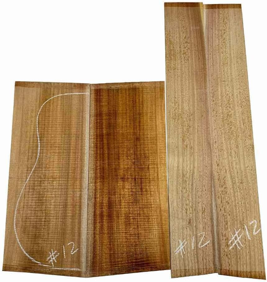Classical/OM Guitar Back and Sides Set, Best Luthier Tonewood Collection for Guitar Back and Side Set Wood (Acacia)