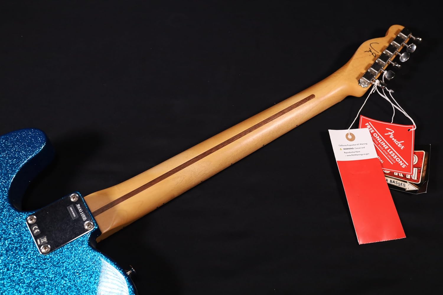 Fender J Mascis Telecaster Electric Guitar, with 2-Year Warranty, Blue Sparkle, Maple Fingerboard