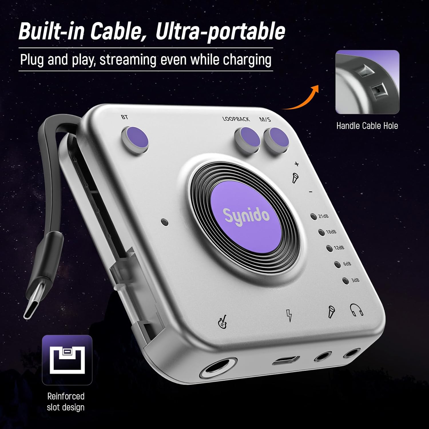 Synido MIDI Pad Beat Maker Machine with 64 Velocity Sensitive RGB Pads and Synido Audio Interface for Recording Music with Instrument Gain Control