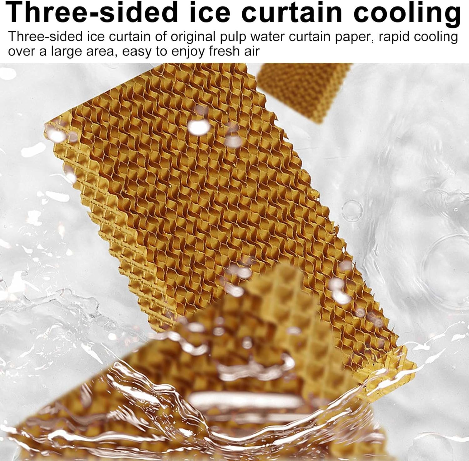 Evaporative Air Cooler, Fast Cooling Fan with 5.5gal Water Tank, 3 Speeds Portable Air Conditioners for Commercial, Office, Home