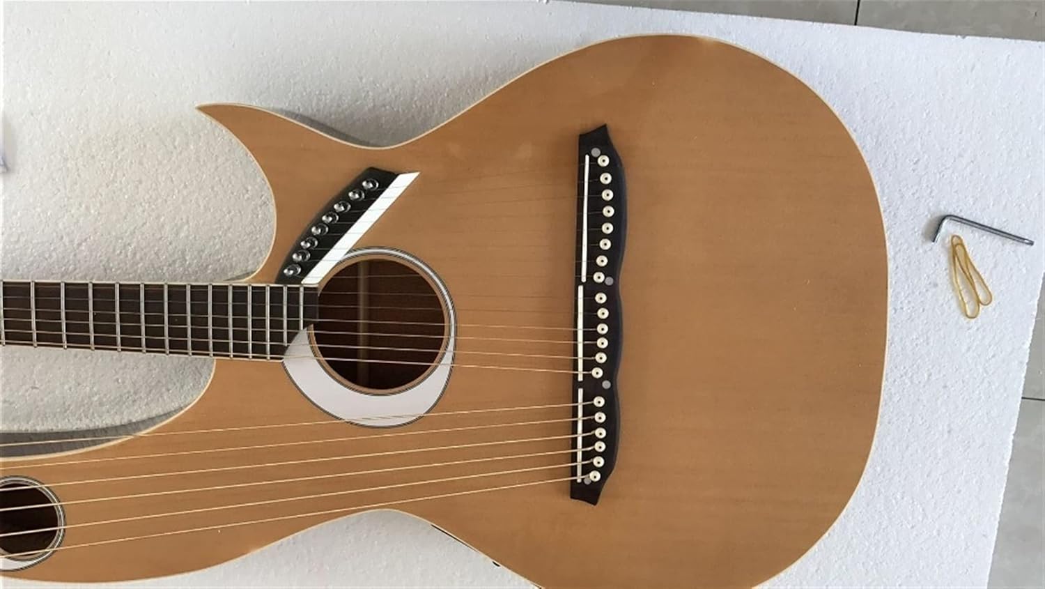 6/6/8 Strings Harp Acoustic Guitar Double Necks Electric Acoustic Guitar 41 Inches Fir Body Guitars (Color : Harp and hardcase Size : 41 inches) (Harp and Soft Bag 41 inches)