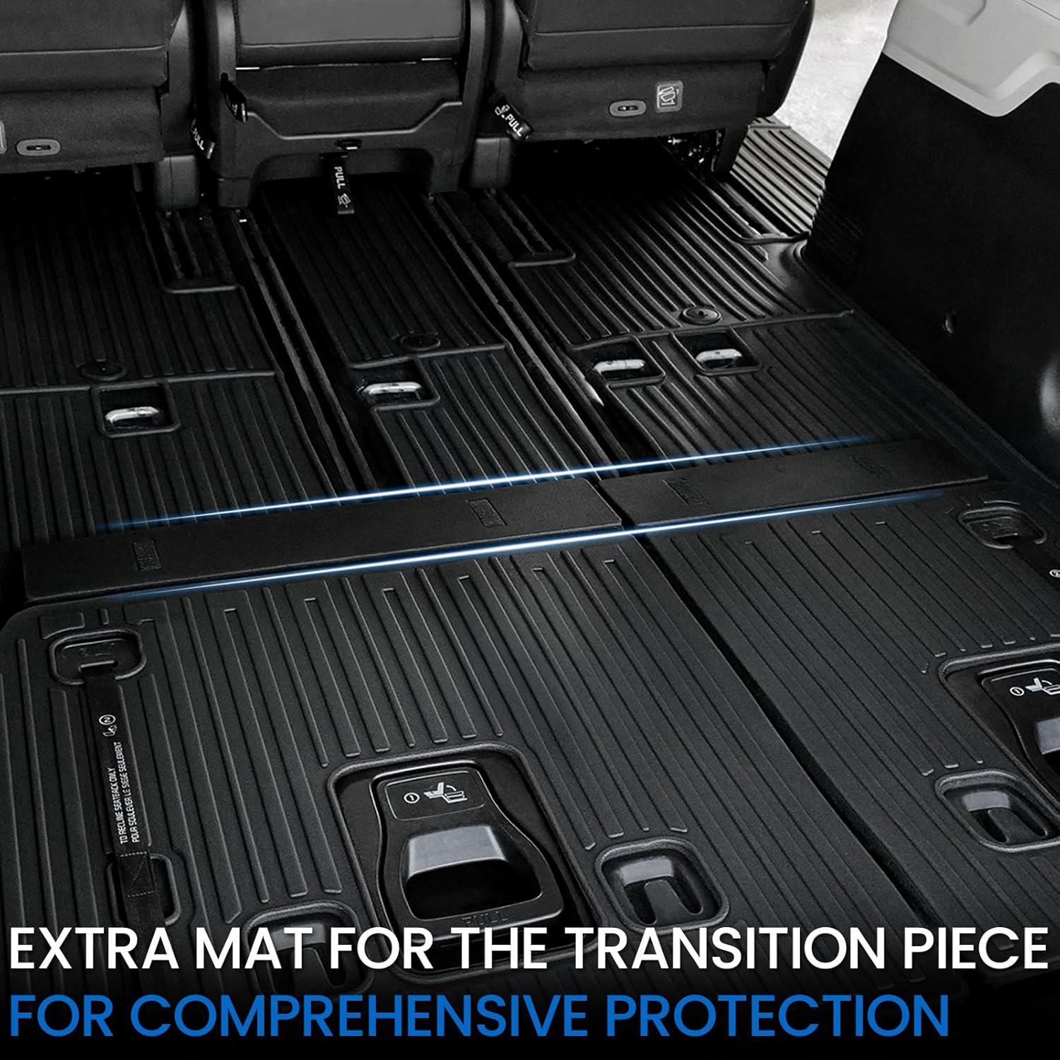 Cargo Lower Mat Backrest Mats for 2022-2025 2026 Kia Carnival, All Weather TPE Seat Back Liners Trunk Lower Well Mat Cargo Liner Accessories (Backrest Mats for 3rd-Row+ Cargo Lower Mat)