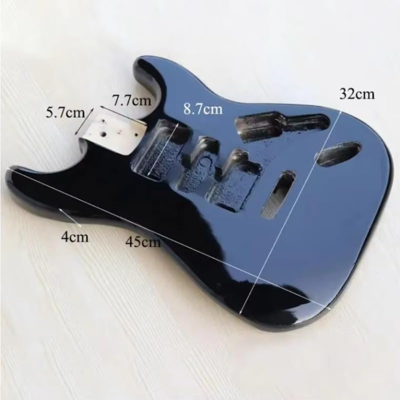 DIY Guitar Body Set with Rosewood Fingerboard – Colorful Electric Guitar Build Kit for Custom Assembly & Sound Crafting – Includes Tuner and Essential Parts for Instrument Construction (Yellow)