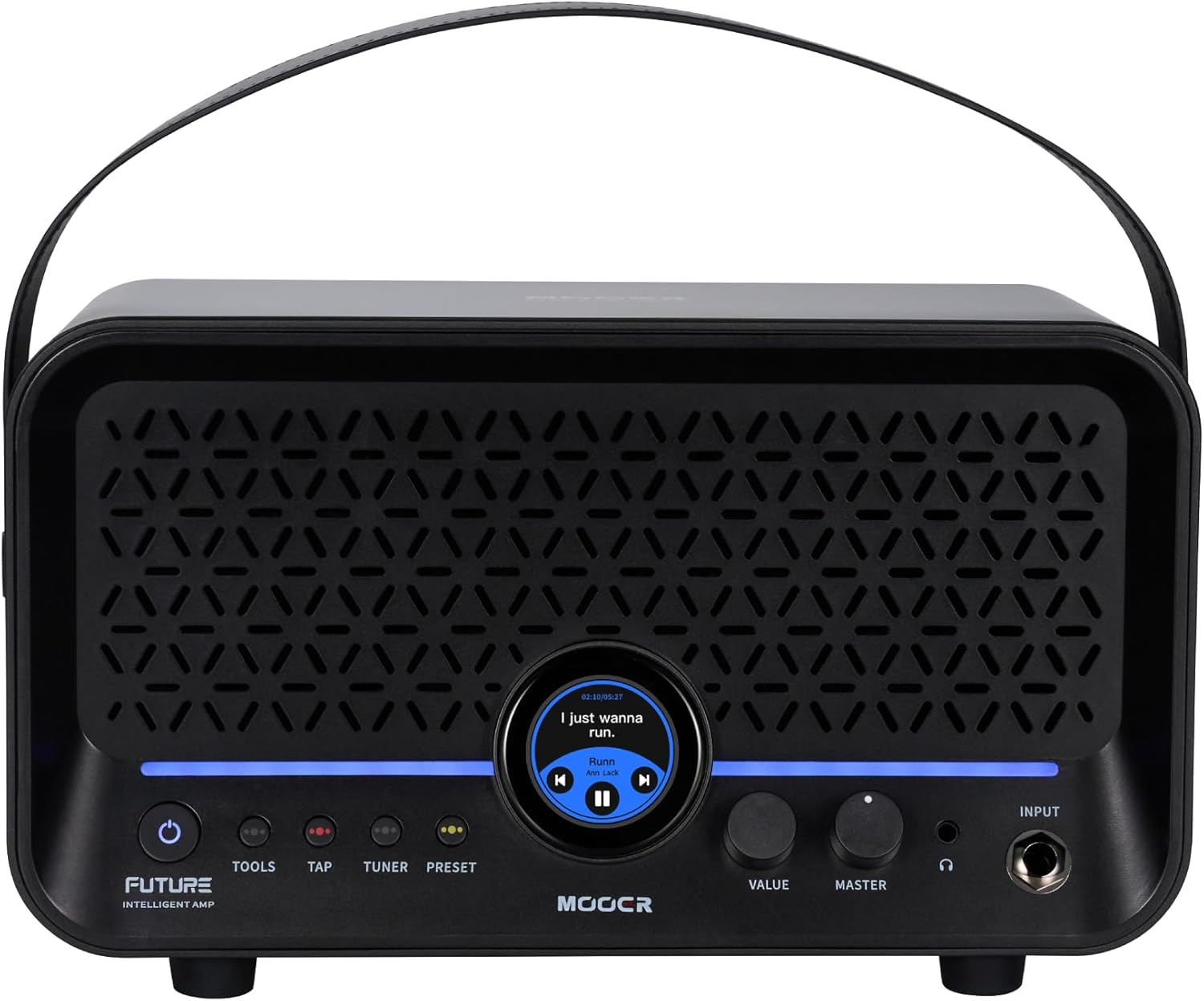 MOOER F15i AI Smart Guitar Amp Touch Screen 15W With Effects Application, 6 Hours Playtime, 55 Amp Models, 66 Effects Types, Loop/Drum Machine/Mod/Reverb/Delay, OTC Record For Electric Guitar And Bass