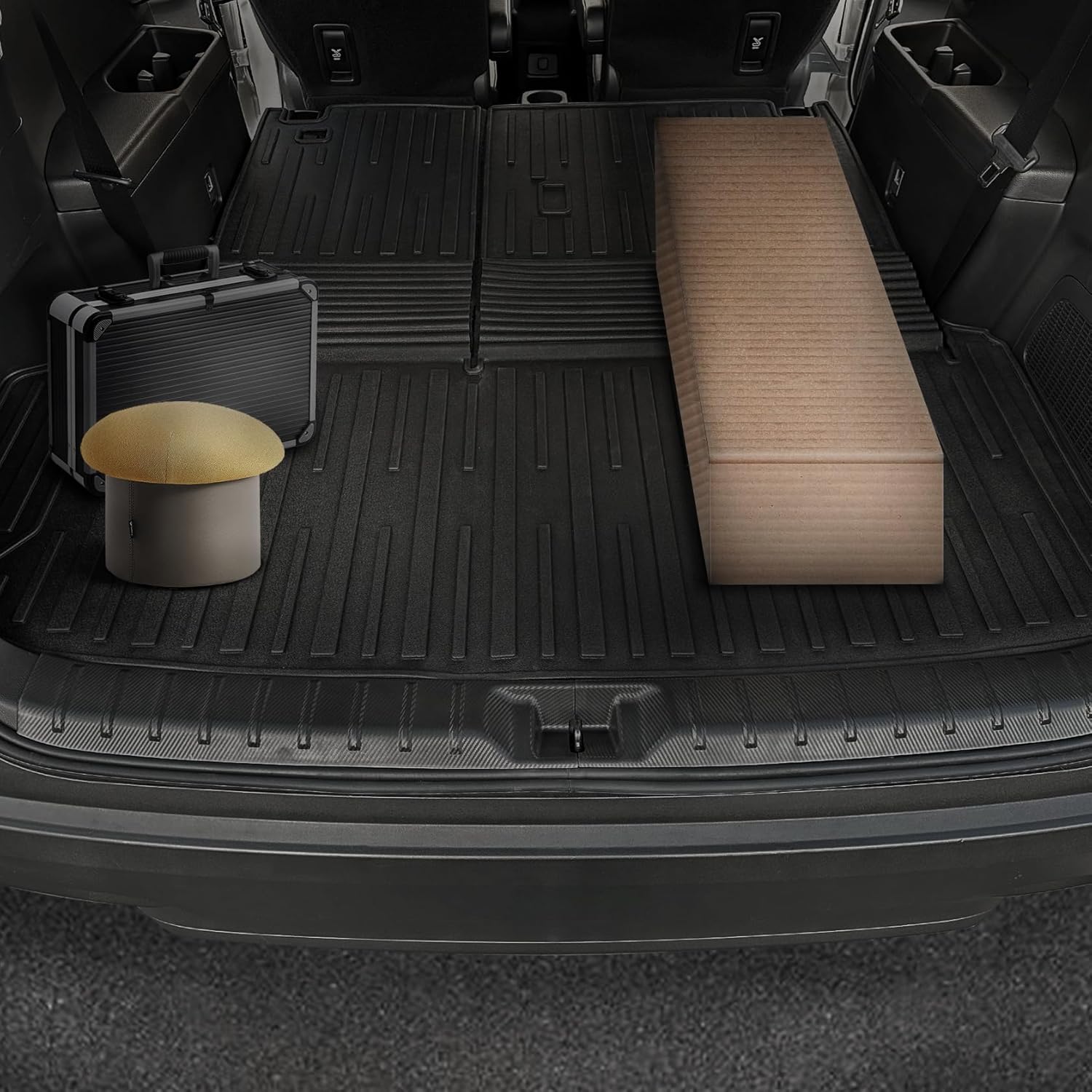 Floor Mats for Grand Highlander 2024 2025 2026 Accessories, Cargo Liner with Floor Mats 7 Seater for Toyota Grand Highlander Accessories