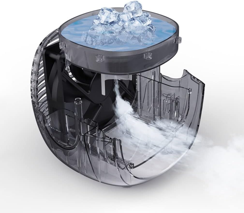 Portable Air Conditioners Fan – Evaporative Air Cooler Cooling Fan with Stepless Speed Regulation, Personal Table Air Conditioners Fan for Bedroom Office Camping (Color : Yellow)