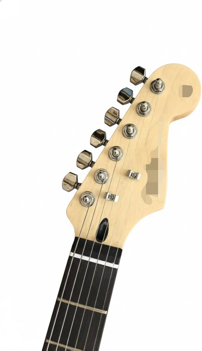 Electric Guitar 39 Inch Full Size Single Coil Pickups Solid Wood Body Tremolo for Beginner(Metallic Red)