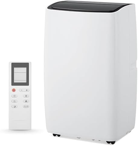 12,000 BTU Portable Air Conditioner for 550 Sq Ft 3-In-1 AC Unit with Cooling/Dehumidifier/Fan Modes, Remote Control, 24H Timer & Installation Kit for Home/Office/Dorm