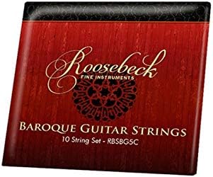 Includes: Roosebeck Baroque Acoustic Guitar 5-Course W/Gig Bag + Baroque Guitar String Set