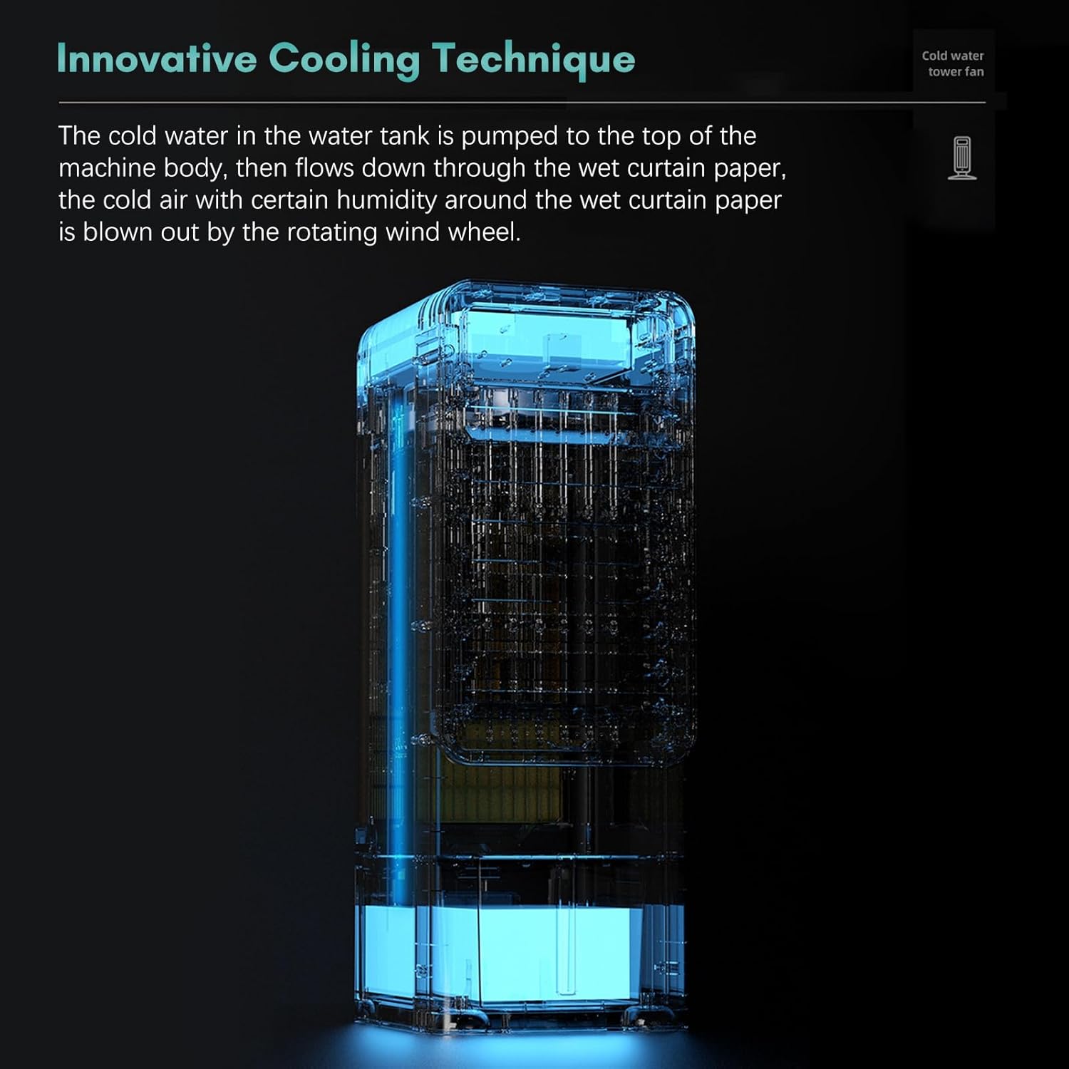 Portable Air Conditioner Fan Evaporative Cooler Cooling Machine 3 Speed with 7hrs Timer with Remote Control for Room Home Office Dorm, bedroom fans for cooling and sleep (US Plug)