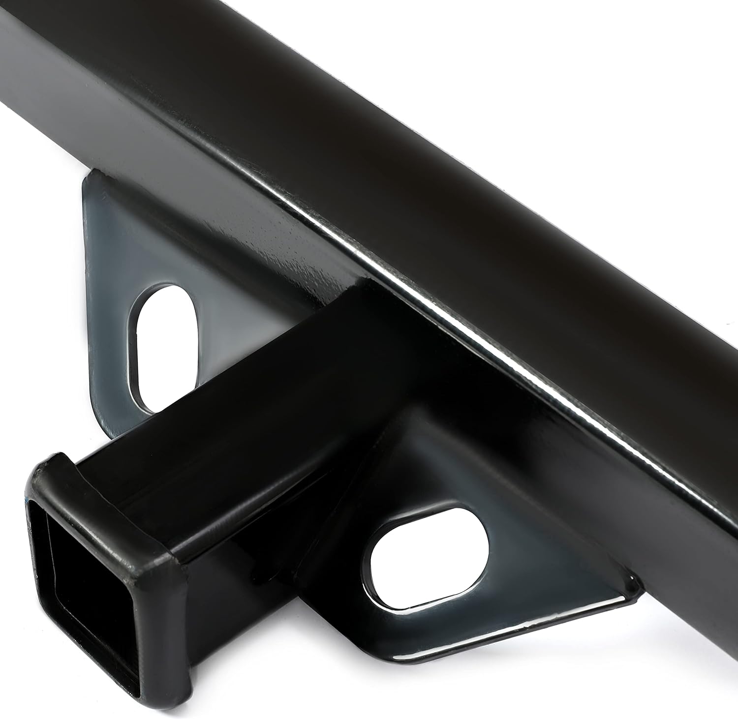 Universal 2 Inch Trailer Hitch Receiver Adjustable Accessory Trailer Hitch Powder Coated Steel Black