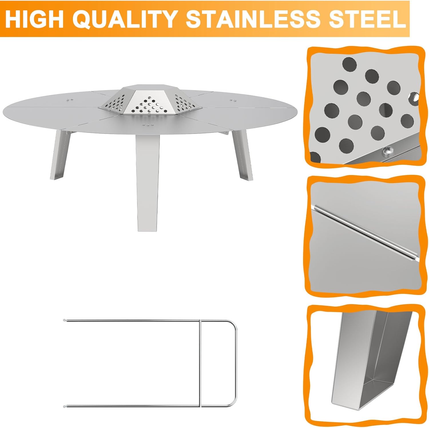 Fire Pit Heat Deflector for Solo Stove Yukon 27