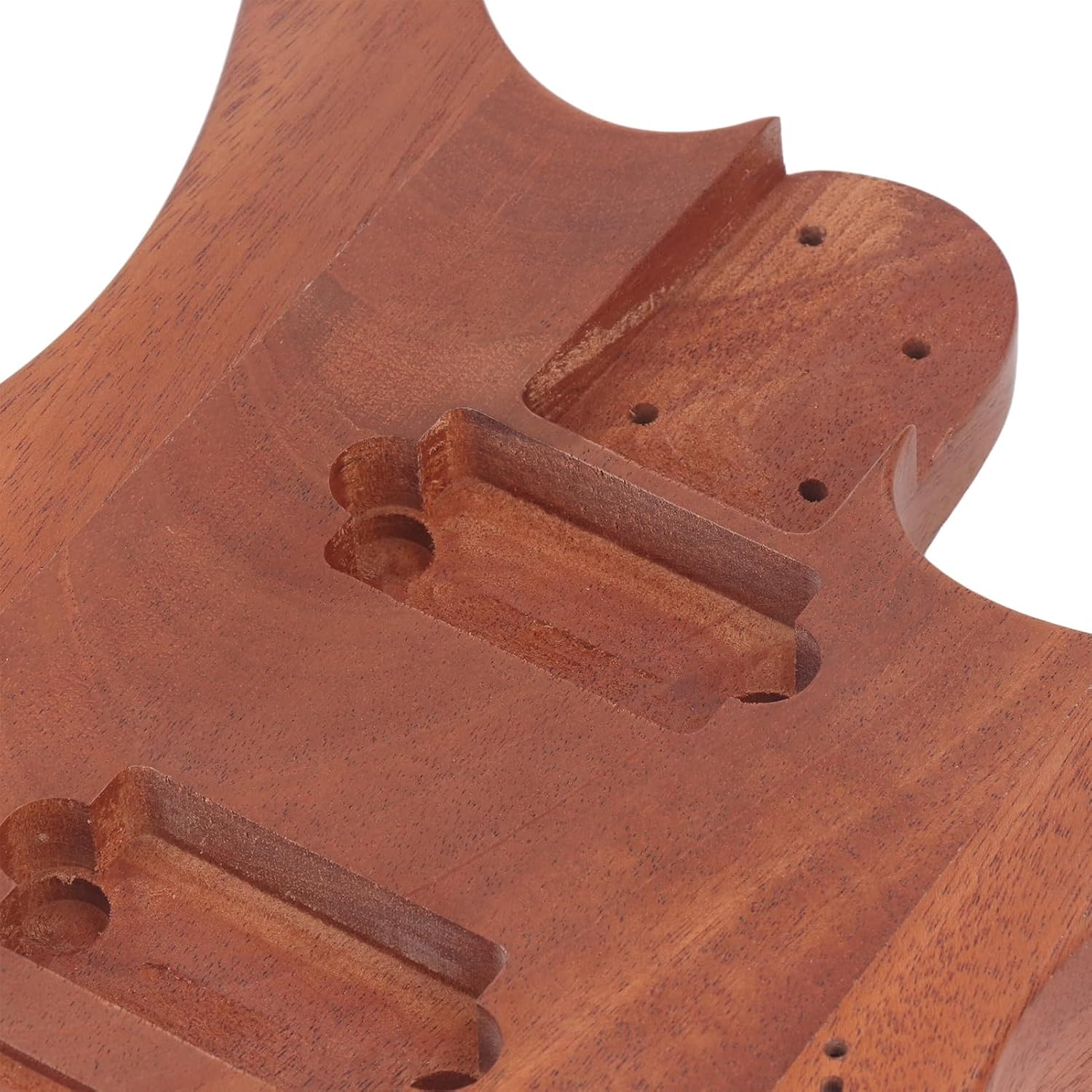 Unfinished Handcrafted Guitar Body, Polished Mahogany Electric Guitar Body, DIY 6 String Headless Guitar Replacement Parts