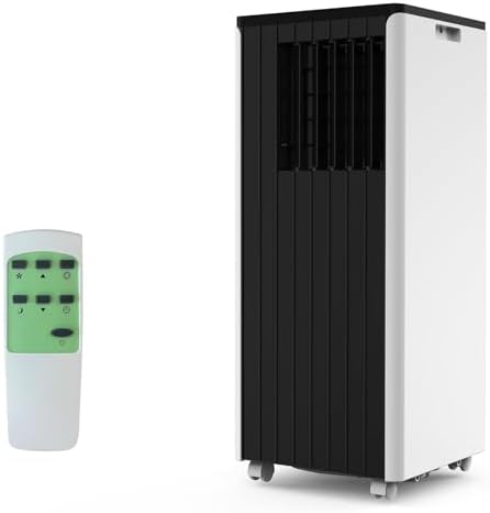 Portable Air Conditioner 8,000 BTU, 3-in-1 AC Unit with Fan, Dehumidifier, Air Conditioner for Bedroom Cools Rooms Up to 350 Sq. Ft, Quiet AC Unit, Easy Installation Kit Included, Black Top Cover