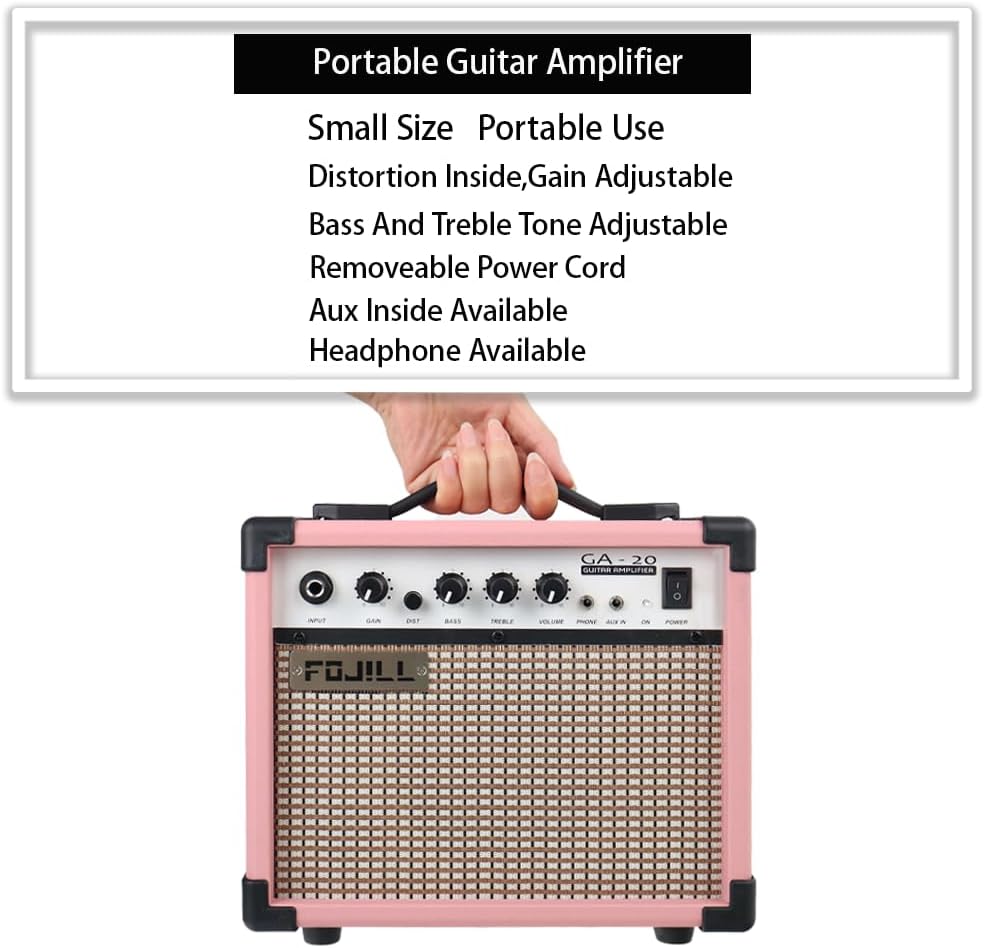 Fojill 39 Inch Electric Guitar Kit Set Beginner Starter Combo Package Bundle 20W Amplifier Amp Accessory Padded gig Bag,Picks, Cable,Strap,Extra Strings