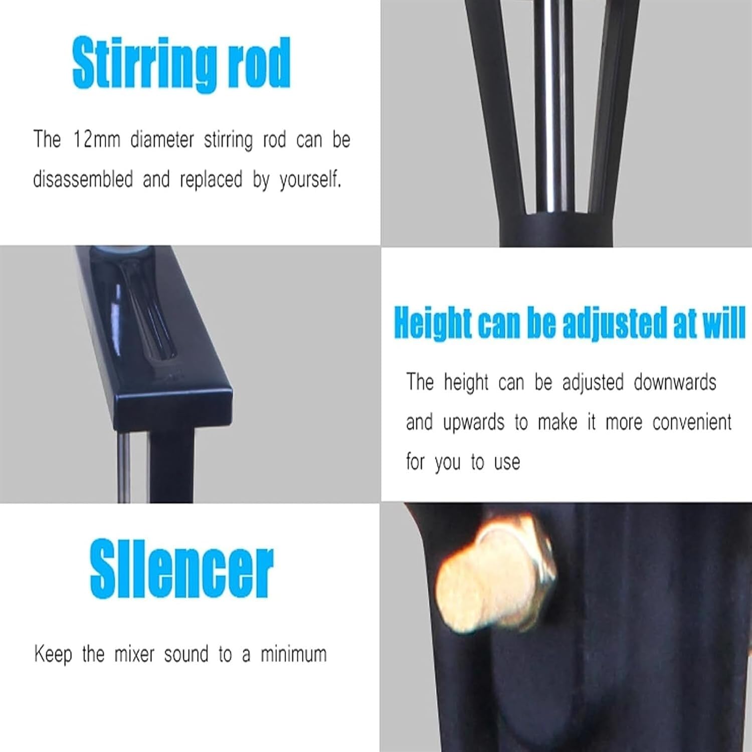 Pneumatic Paint Mixer Machine, Paddle Mixer with Stand, Desktop Vertical Air Agitator, Height Adjustable, Ink Coating Mix Tool