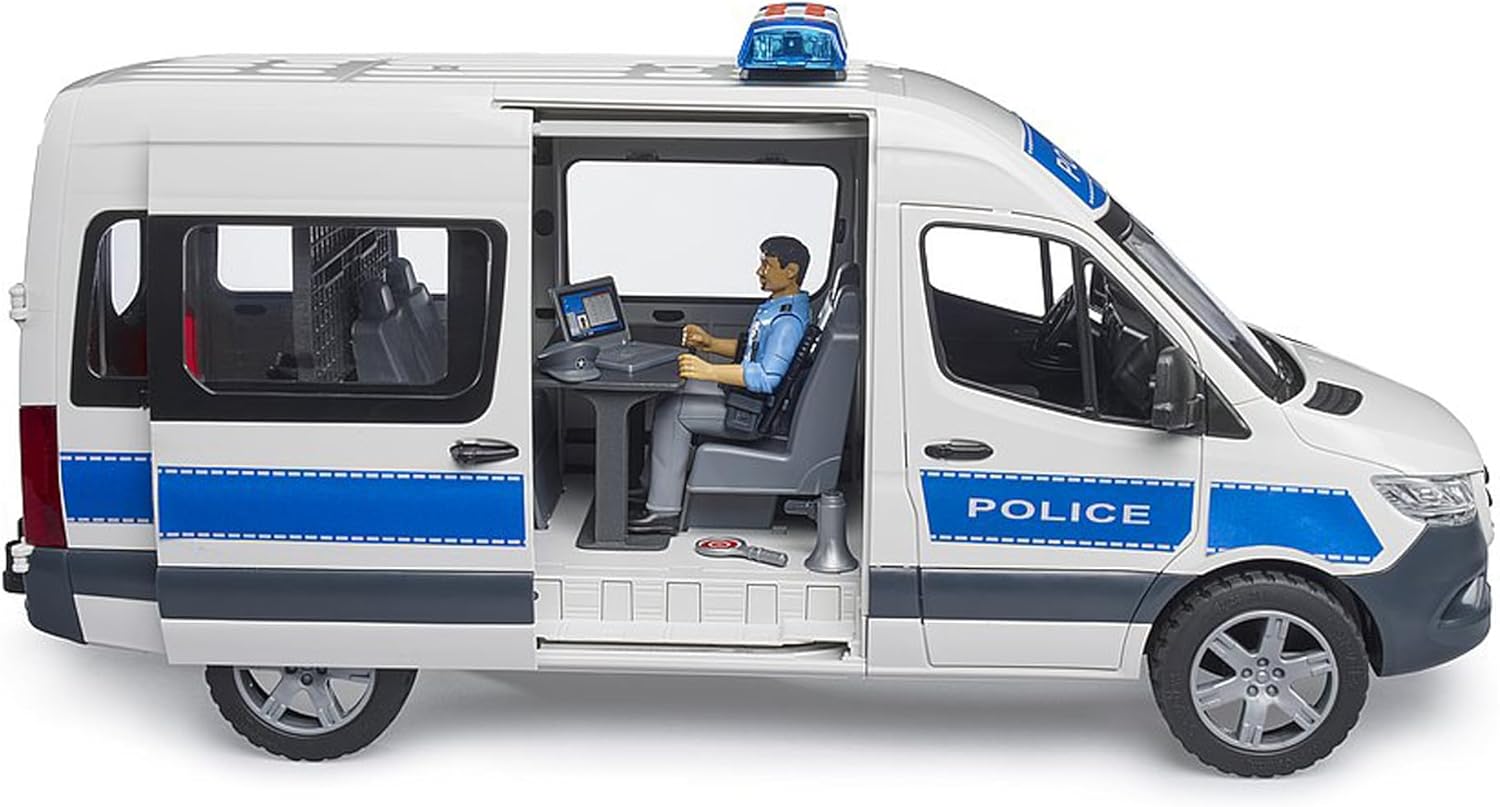 Bruder 02683 MB Sprinter Police Emergency Vehicle with Light & Sound Module