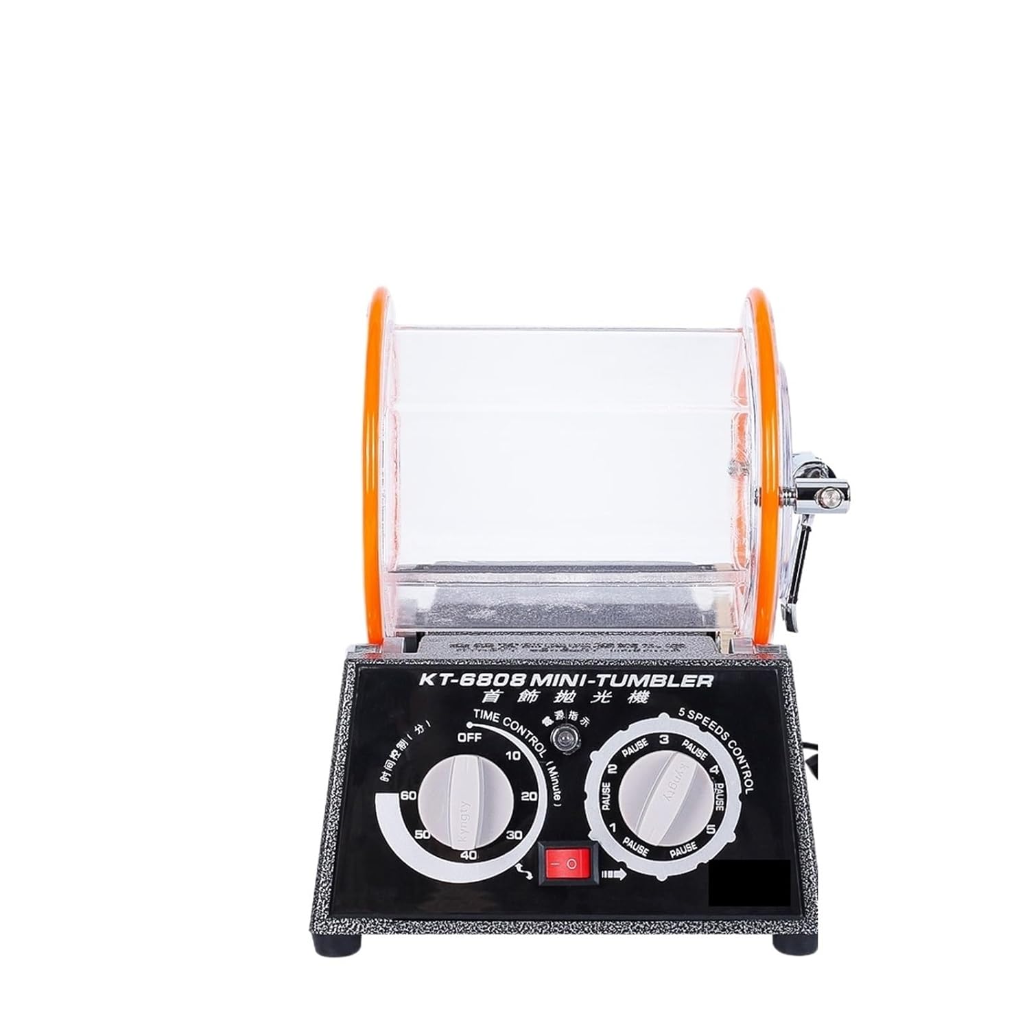 Jewelry Polish, Jewelry Rotary Tumbler Polisher with Timer 5-Speed Control Jewelry Cleaning Polishing Machine Tool