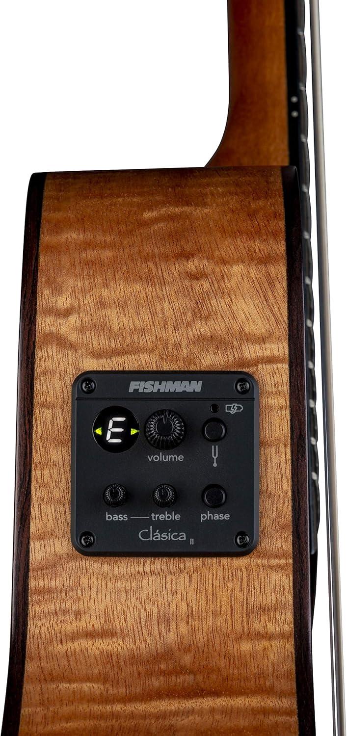 Luna Guitars High Tide Grand Concert Nylon 6 String Acoustic/Electric Guitar, Right, Mahogany (HT EXM NYL)