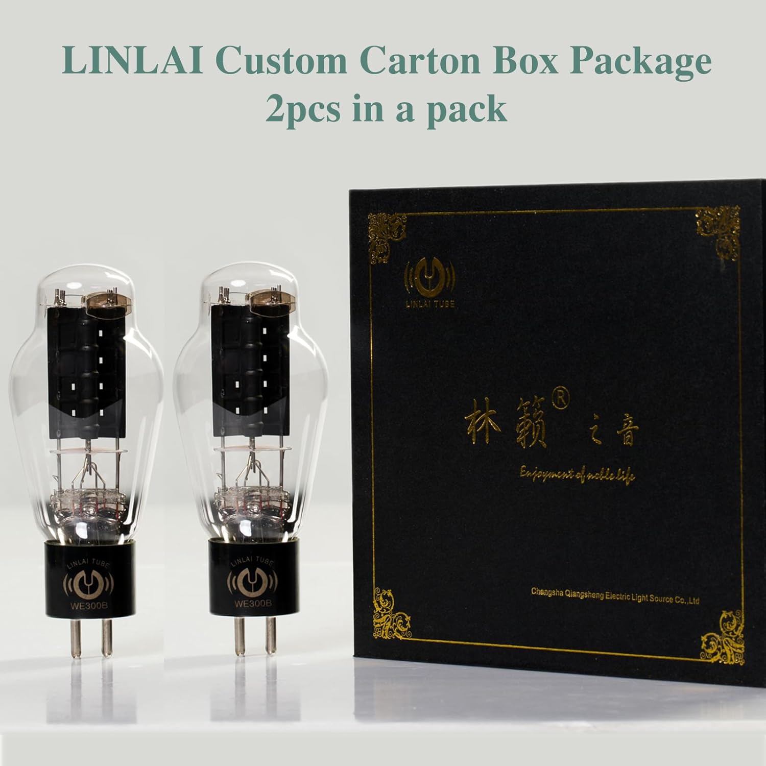 LINLAI WE300B 1pair Free Paring Vacuum Hifi Valve Electronic Tube for Class Pairing Audio Amplifier Replaced 10W Power Amplication 1:1 Replication for Western Electric