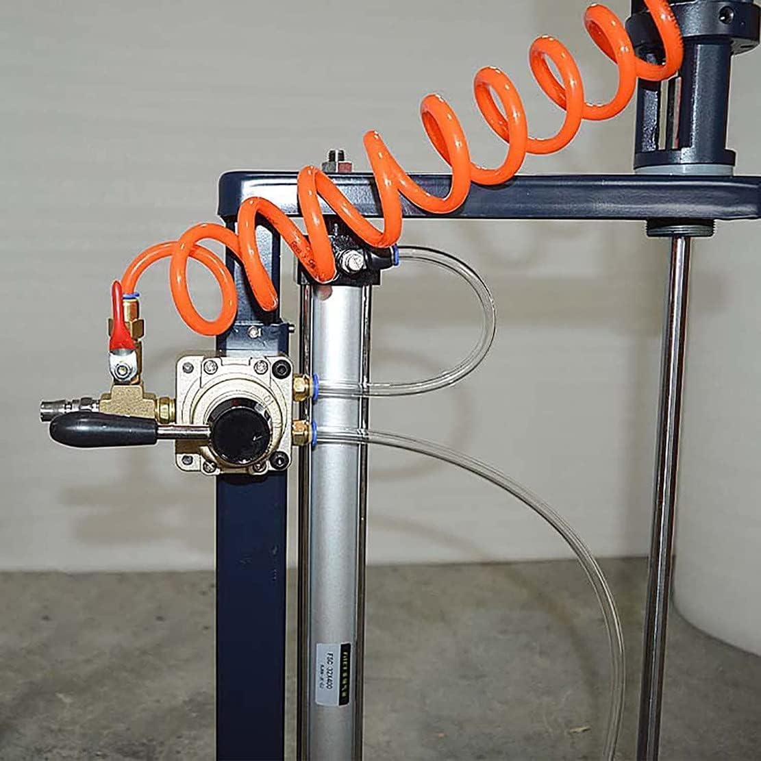 CAJUCA 5 Gal/20L Stainless Steel Automatic Paint Stirring Machine, Pneumatic Bracket Mixer, Desktop Vertical Air Agitator, for Mixing