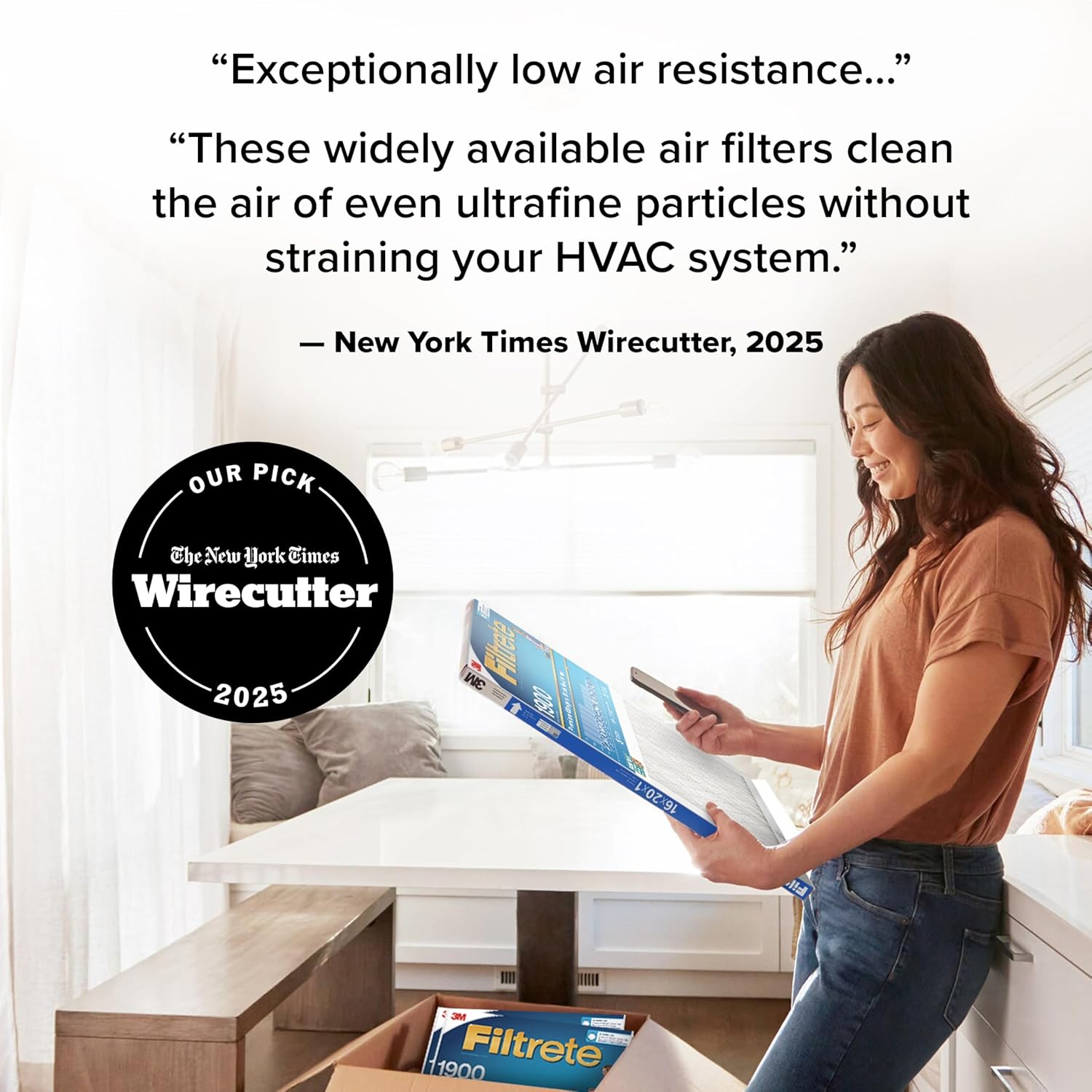 Filtrete 14x18x1 AC Furnace Air Filter, MERV 13, MPR 1900, Premium Allergen, Bacteria & Virus Filter, 3-Month Pleated Electrostatic Air Cleaning Filter, 6-Pack (Actual Size 13.81x17.81x0.81 in)