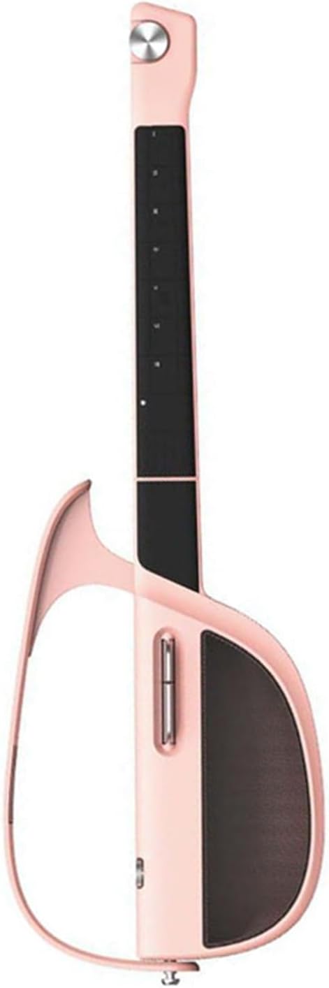 Bewinner Smart Stringless Electric Guitar, Fusion Accompaniment Guitar with Earphone Jack, Automatic Playing Chord Accompaniment, Playing and Singing One Person Band (Pinkish)
