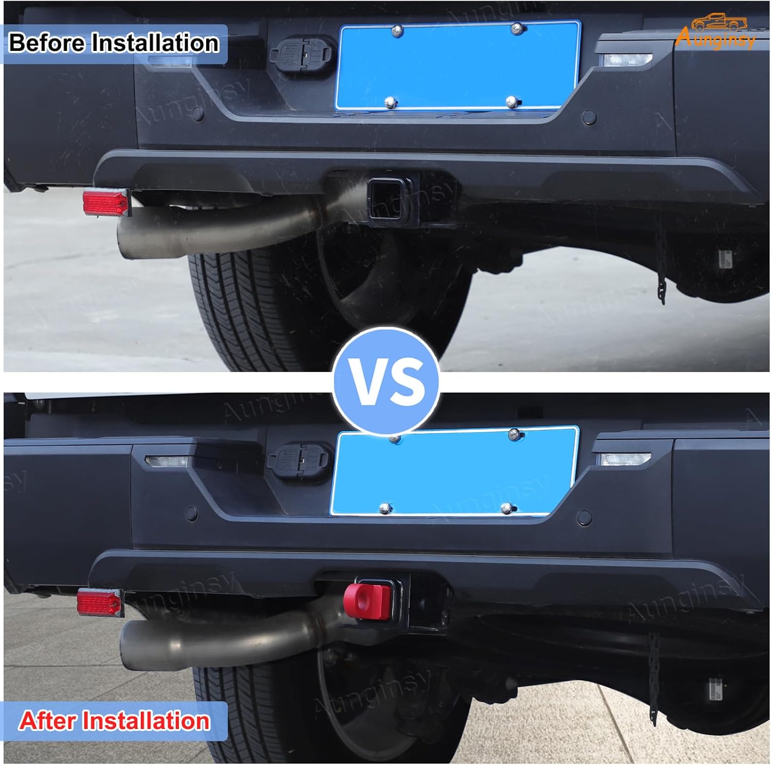 Aunginsy Tow Hitch Receiver Hook with Tightener Compatible with Toyota Tundra 2022 2023 2024 2025 Accessories, Car Shackle Mount Trailer Hitch Lock Pin Heavy Duty Solid Recovery Towing Kit for Trucks