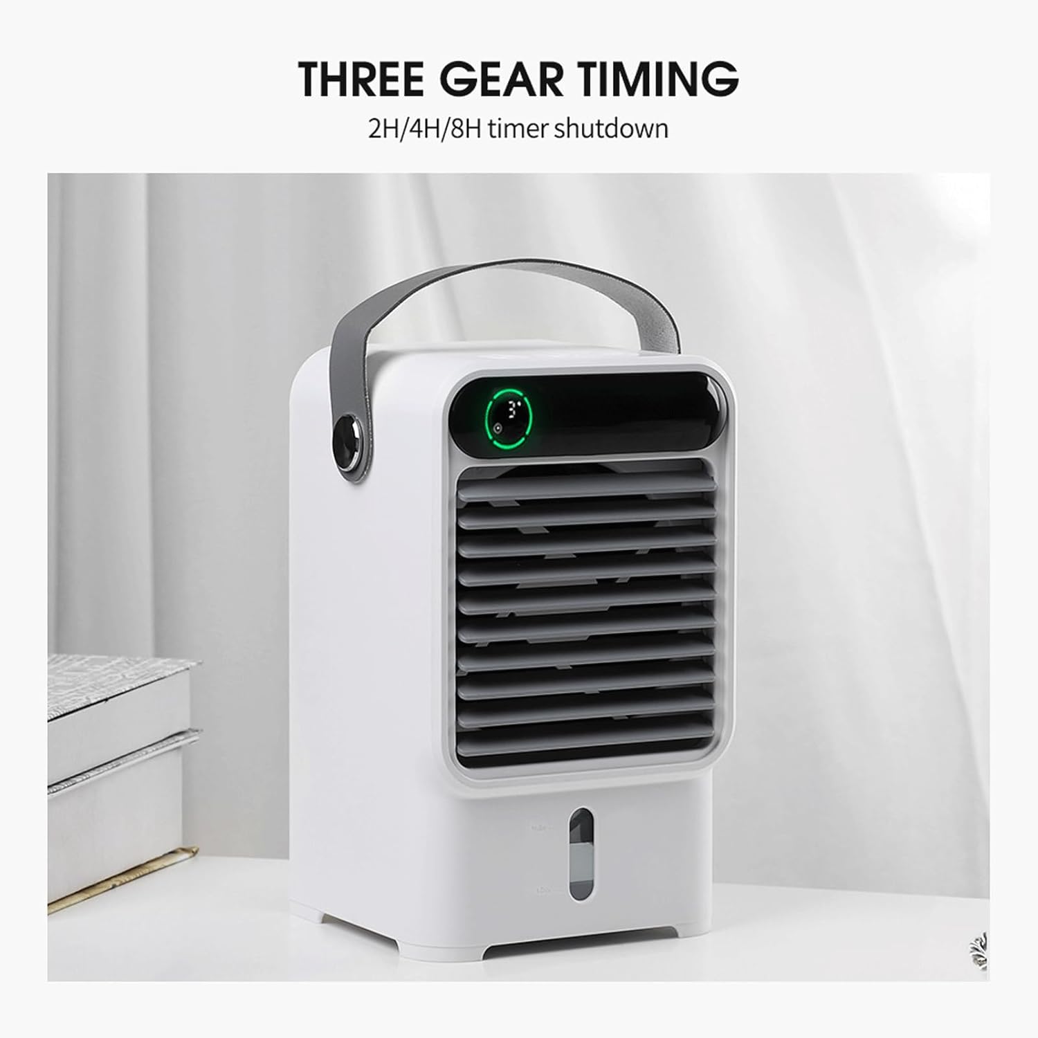 Portable Air Conditioners,Cooling Fan Mini Air Conditioner Portable, Evaporative Air Cooler Fan,3 Wind Speed & 7 LED Light,USB Quiet Air Conditioner Portable for Room Office Camping