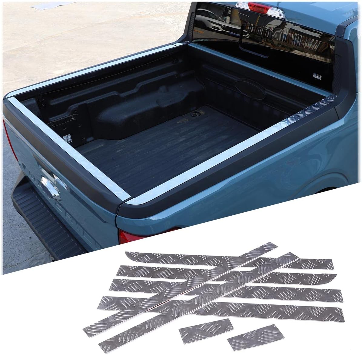 Car Truck Rear Slot Top Edge Guard Compatible with Ford Maverick 2022 Tailgate Spoiler Cap Tailgate Cover Molding Top Upper Protector Cap Strip Trunk Tailgate Top Edge Guard Trim Exterior Accessories