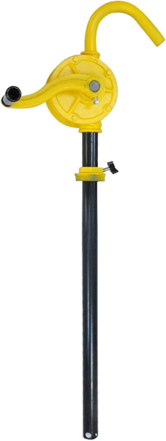 Hand Tool Rotary Barrel Pump,Drum Rotary Hand Pump New Oil Fuel Barrel Heavy Duty，Transfers Antifreeze, Gas, Kerosene, Hydraulic Fluid, Oils and More for Use On 15 to 55 Gallon Drums