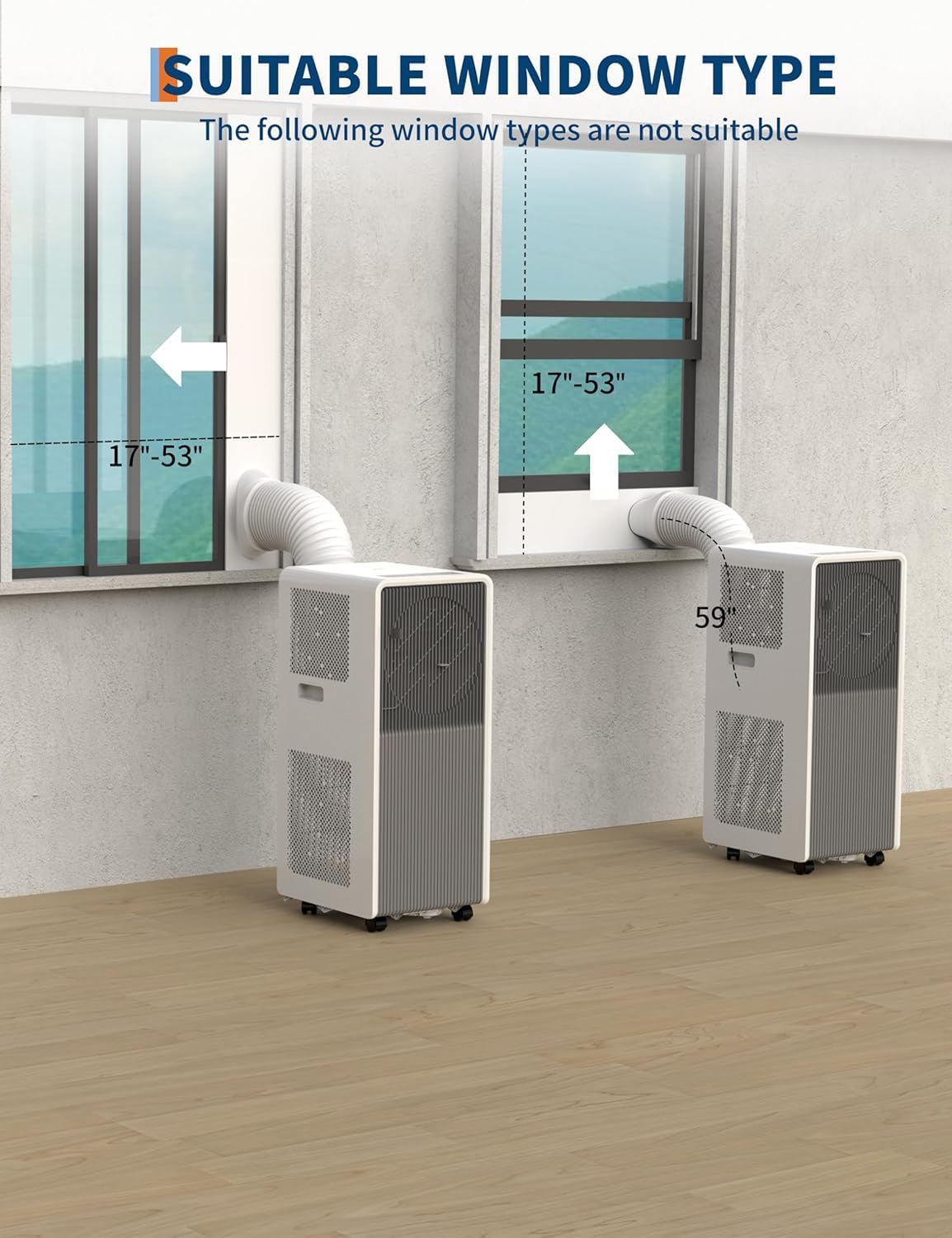 14,000 BTU Portable Air Conditioner – 3-in-1 Smart AC Cooling, Dehumidifier & Fan for Rooms up to 750 Sq.Ft with Remote Control, 3 Speeds, Sleep Mode & Whisper-Quiet Operation for Bedroom