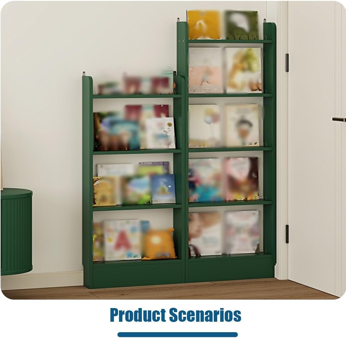 Wooden Behind The Door Bookshelf,Multi-Tier Ultra Slim Cabinet,Floor-Standing Hidden Storage Cabinet,Open-Style Organizer,for Organizers and Storage(47.2 * 4.7 * 20.2in)