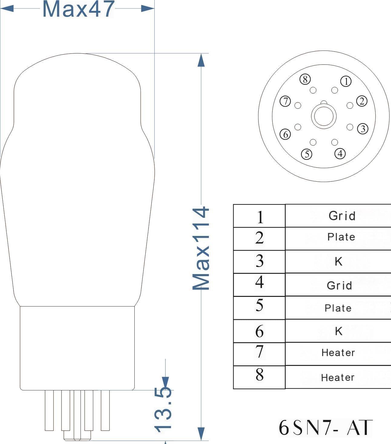 PSVANE Horizon Series CV181-AT / 6SN7 Vacuum Tube Amplifier Matched Pair (2 PACK)