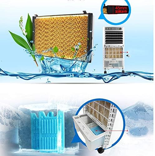 Cooling Fans Portable Air Conditioner Fan, 80° Oscillation,4 speeds, 2H Timing Evaporative Air Cooler Cooling Fan with for Home, Office, 65W 3 Speed Setting
