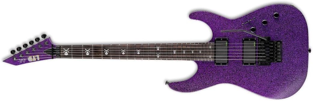 ESP LTD KH-602 Signature Series Kirk Hammett Electric Guitar with Case, Purple Sparkle