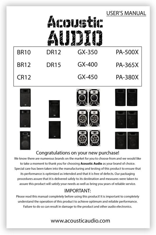 Acoustic Audio BR12 Professional DJ 12