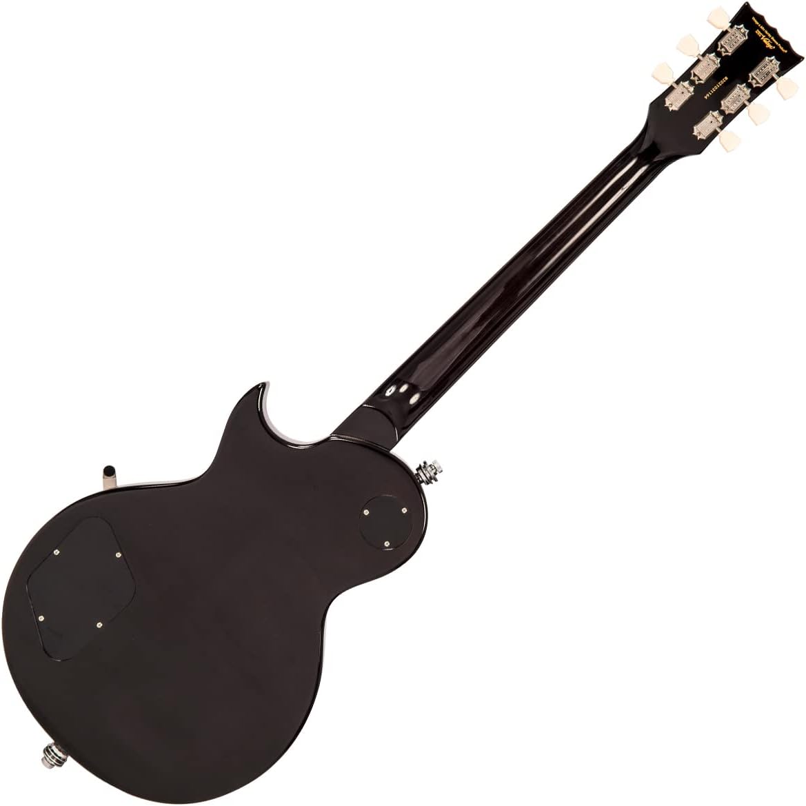 Vintage Reissued Series V100BLB Electric Guitar, Flamed Thru Black W/ Bigsby