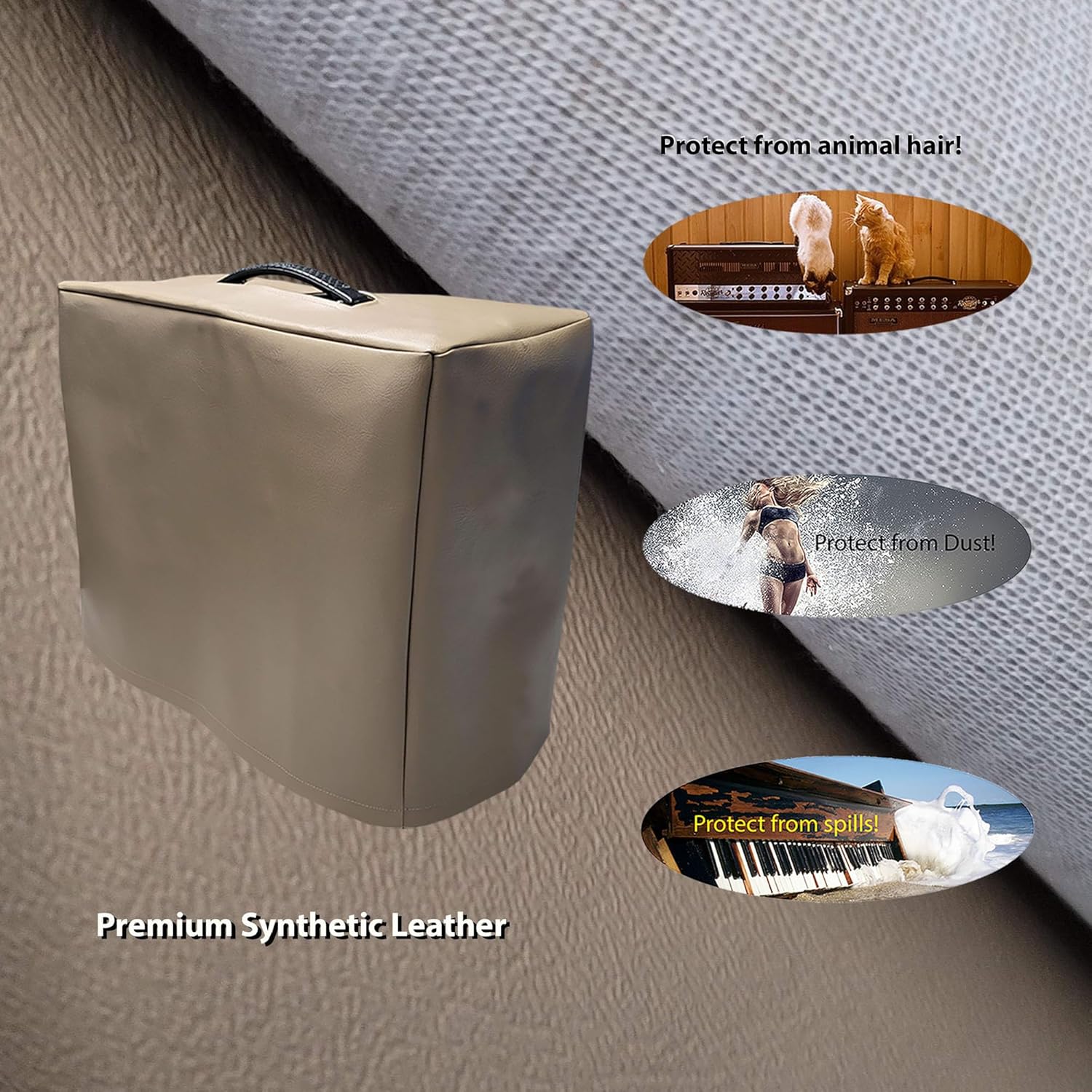 DCFY! Cover for Blackstar HT 212VOC(MkII) Guitar Amplifiers | Ultimate Amp Protection Made in the U.S.A. | Toasty-Tan | Premium Synthetic Leather