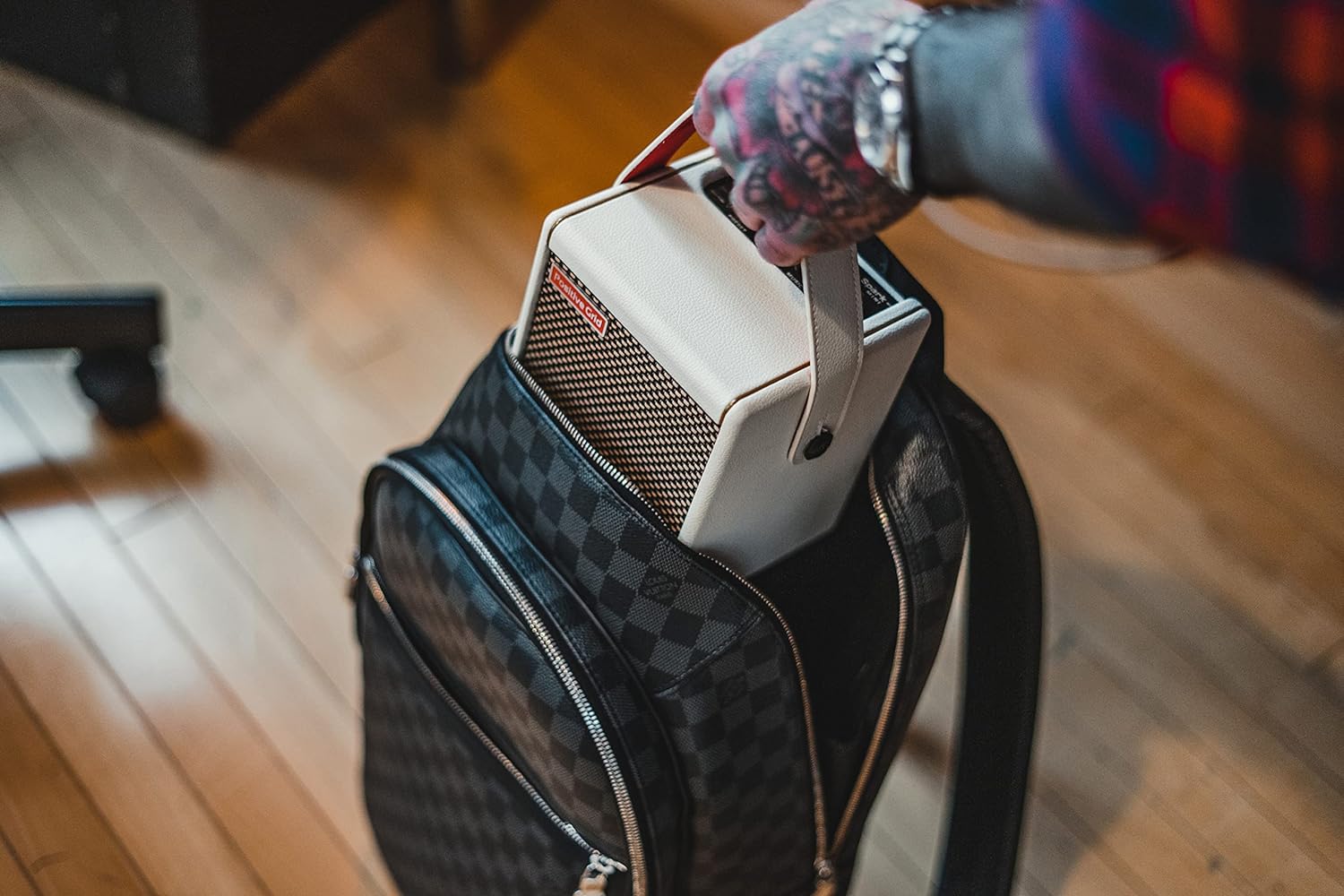 Positive Grid Spark MINI 10W Small Smart Guitar Amp & Bluetooth Speaker | Portable Sound for Guitar Playing at Home or On The Go | Pearl