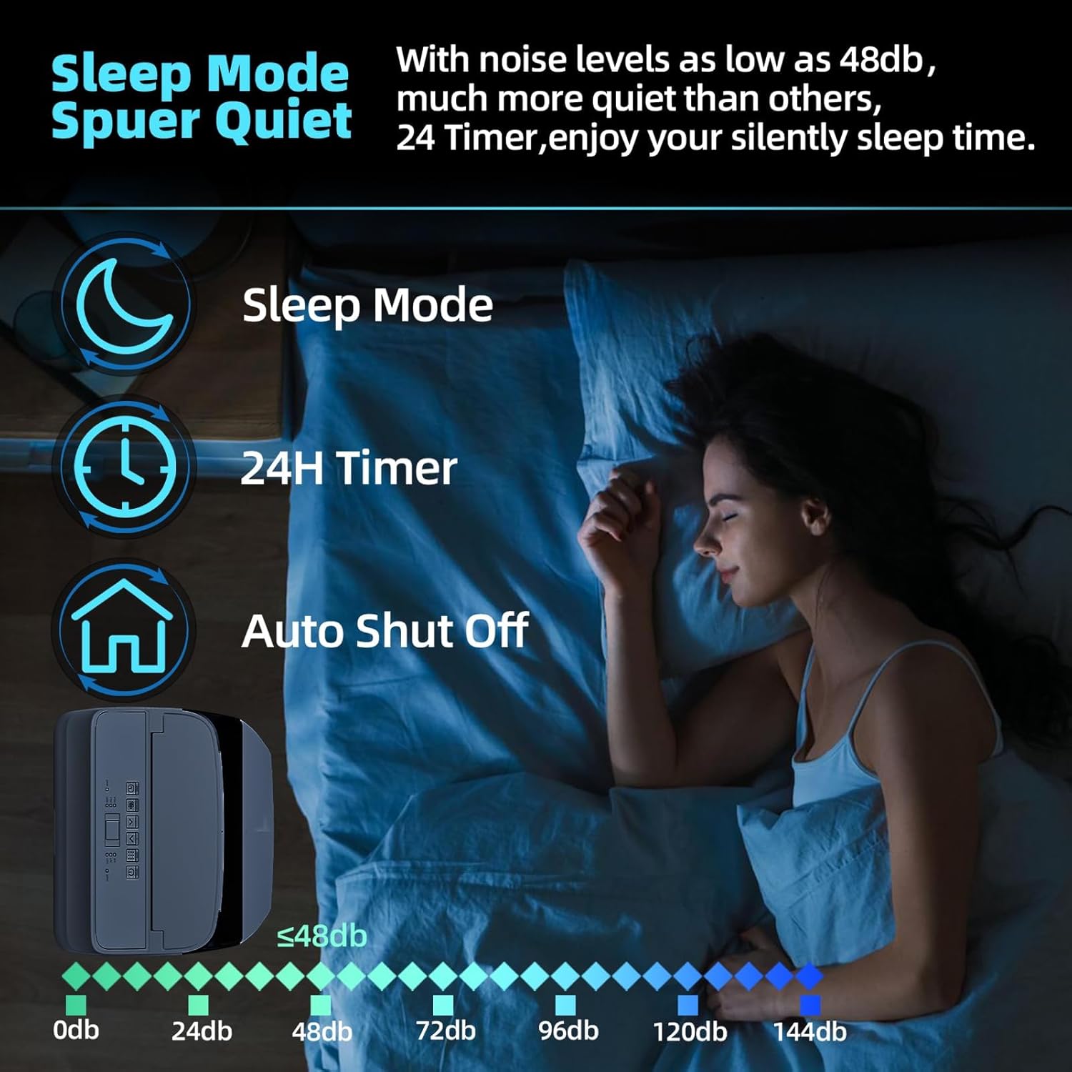 14000 BTU Portable Air Conditioners with Remote Control, 3-in-1 Free Standing Cooling AC Unit with Fan & Dehumidifier, Cools Room up to 750 sq.ft, Smart/Sleep Mode,3 Speed,Auto Swing, 24H Timer