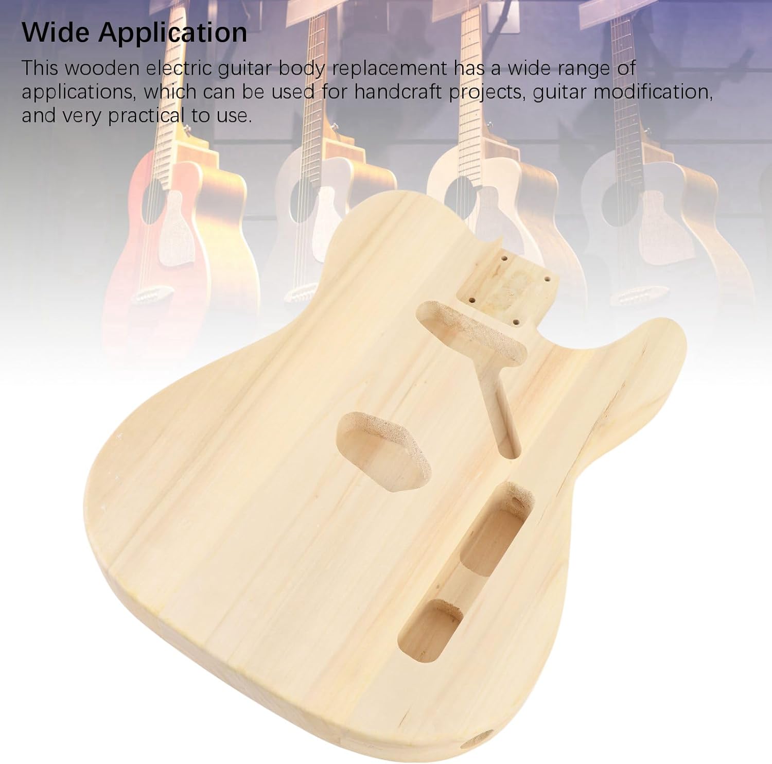 Walnut Wood Electric Guitar Body, Single Pickup Hole Replacement, Crafted with Excellent Attention to Detail for Guitar Components